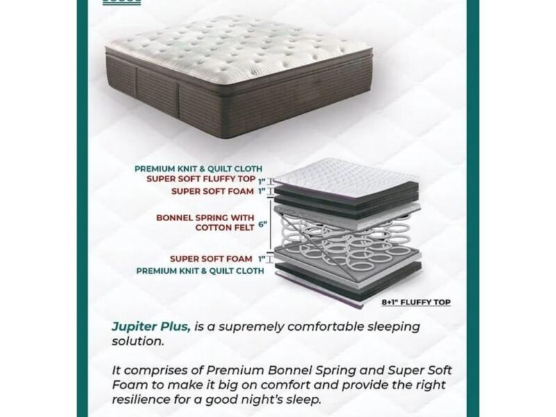 Jupiter Plus Comfy Fluffy Top Mattress 8+1"