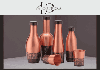 Copper bottle & Glass