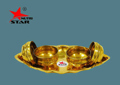 Kumkum box Brass Double