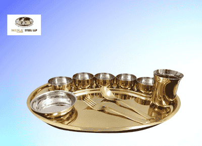 Rajwadi Thali Set ( Gold Pvd)