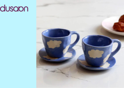 Cloud Mug With Saucer | Set of 2