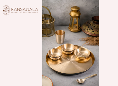 Kansa Crockery Set 6 Pc - Luxury Dinner Set