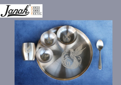 Janak Bronze (Kansa) Apple Thali Dinner Set – Kanchan