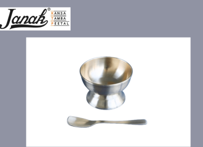 Janak Bronze (Kansa) Ice-Cream Cup With Spoon – Modern Scoop