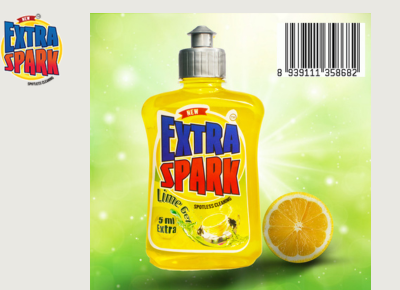 New Extra Spark Liquid Dish Wash Lime Gel