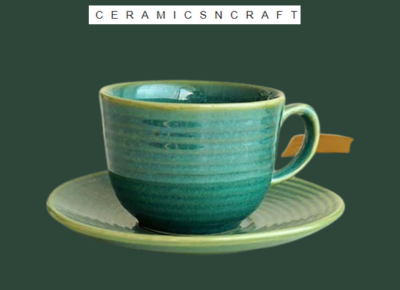 Cup Saucer Green