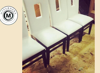 White Chairs with Wooden Legs